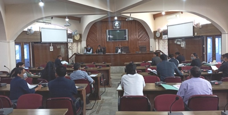 Nagaland Chiref Secretary J Alam addressing a meeting with the media houses in the State held at Secretariat Conference hall in Kohima on March 17. (DIPR Photo)